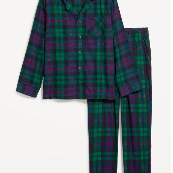 NWT OLD NAVY Flannel Pajama Set Color: Black Watch SIZE MEDUIM - Picture 3 of 4